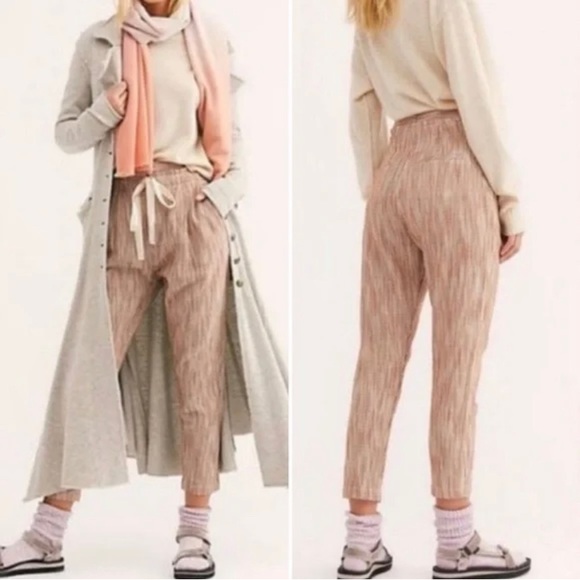 Free People Pants - Free People Light At Sunrise Crop Pants in Beige Brown size 6
